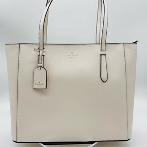 Kate Spade Medium Schuyler Saffiano Leather Tote Bag White